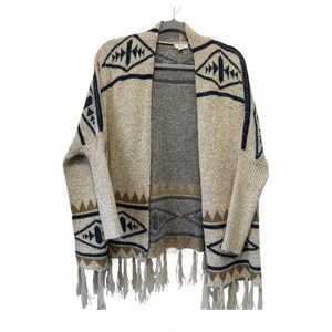 Debut Women's Open Aztec Style Cardigan Size M/L